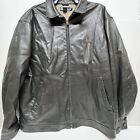 polo ralph lauren black leather jacket xl