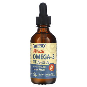 Vegan Omega-3 DHA-EPA, Lemon, 2 fl oz (60 ml)