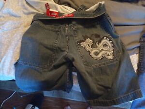 jnco jeans 32x32 Silver And Blue Slithering Dragon