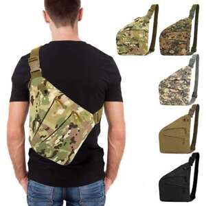 Male Molle Tactical Shoulder Sling Bag Backpack Chest Fanny Pack Crossbody Pouch