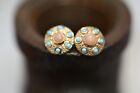 BVLA Earring - ONE AVAILABLE - 14k Gold Custom Tikal 9mm Coral & Turquoise 16ga