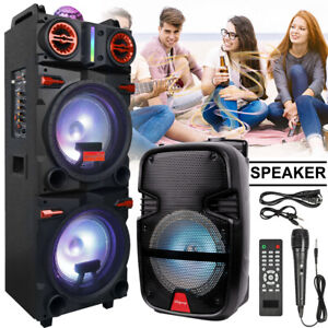 9000W Rechargable Bluetooth Party Speaker Dual 10