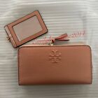 NWT Tory Burch 86004 Thea Pink Moon Leather Zip Around Continental Clutch Wallet
