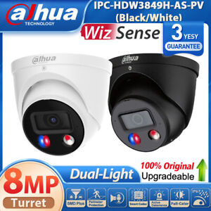NEW ！US Dahua 4K Wizsense two way audio IP Camera IPC-HDW3849H-AS-PV Black/White