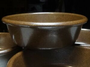 Vintage Eslau Pottery Danmark / Denmark Tue Cereal Bowl Brown Textured Glaze
