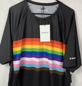 TREK Custom Loose-Fit Tech Tee Cycling Shirt Mens 3XL Black NWT Pride MTB