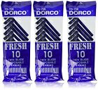 30ct Per Pack Dorco Blue Twin Blade Disposable Razors For Men