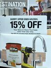 New ListingHOME DEPOT: 15% Off Purchase In-Store - Coupon Card 6/9/24
