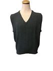 NWT 1X Big 1XB Ribbed Charcoal Sweater Vest Big and Tall 100% Acrylic