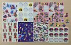 Vintage Lisa Frank Stickers - Lot Of 8 Incomplete Sheets - Gumball, Koala, Space