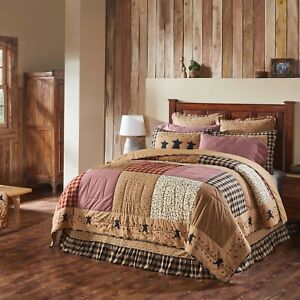 VHC Primitive/Rustic Pip Vinestar Quilt (Your Choice Size & Accessories)