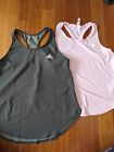 Set of two Ladies Adidas Tank Tops (Pink & Black)-Medium-Good Condition