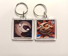 Sundrop Moondrop FNAF security breach keychain 1 peice Front and back