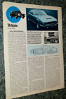 ★1972 ASTON MARTIN V8 / VANTAGE ORIGINAL FIRST LOOK ARTICLE SPECS INFO 72 (For: Aston Martin Rapide AMR)