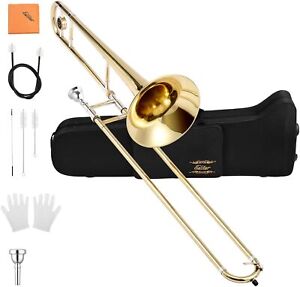 🎵 Eastar Tenor Slide Bb Trombone B Flat Brass Trumpet Set Student School Band