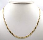 Real 14K Solid Gold Thick Cuban Chain Necklace Men Women 3.00mm 18