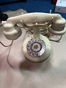 Antique Large Heavy Rotary Telephone Stamped AIP