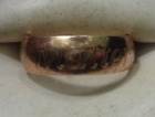 fine yellow gold wash sterling silver ring band etched No Matter What size 6
