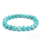High Grade Natural Blue Turquoise Stone Stretch Bracelet 7