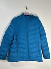 Eddie Bauer Womens Size XL Teal Blue Hooded Packable Down Puffer EB 650 Jacket