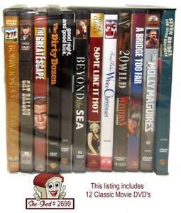 Lot of 12 Classic Old Movies DVD - preowned -
