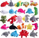 Toy 24 Pack Mini Animal Plush Toy Assortment Keychain Decoration for Kids