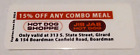 Jib Jab Hot Dog Shoppe 15% Off Combo Meal Coupon Keychain Tag