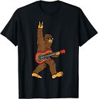 Rocker Bigfoot Sasquatch Guitar Rocknroll Rock Boys Men T-Shirt