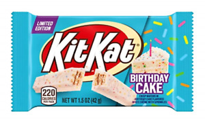 Birthday Cake Kit Kat Bar White Chocolate Limited Edition 4 Pack 1.5 Oz Bars
