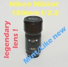 NIKON Nikkor AF 180mm f/2.8 ED telephoto & portrait lens.