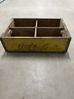 1970s Coca-Cola Wooden yellow crate W/ wooden inserts