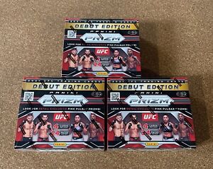 LOT OF 3 2021 PANINI PRIZM UFC DEBUT EDITION FACTORY SEALED RETAIL BOX