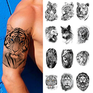 Large Temporary Body Art Arm Tattoo Sticker Sleeve Man Women Waterproof USA