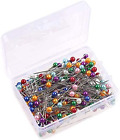 500 Pcs Multicolor Straight Pins Quilting Pearl Head Pins for Sewing Crafts DIY