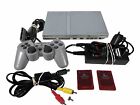 PlayStation 2 PS2 Slim Silver Console SCPH-77001 Complete AV AC Cord Controller