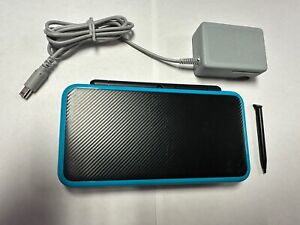 Nintendo New 2DS XL Console Black/Turquoise W/ Stylus & Charger Tested & Working