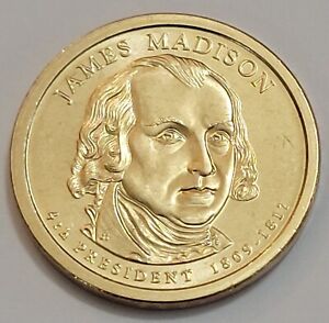 2007 D James Madison Presidential Dollar Satin Finish US Coin