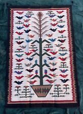 Tree of Life wall hanging decor wool rug 4’ x 6’ tapestry Navajo YEI Style