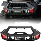 Front Bumper Steel for 2018-2024 Jeep Wrangler JL JLU w/ Winch Plate & D-Rings (For: Jeep Gladiator)