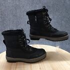 Pajar Boots Womens 9-9.5 Shearling Winter Ankle Black Waterproof Lace Up Comfort