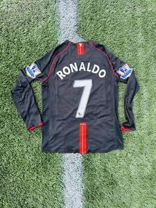 Ronaldo Manchester United Jersey 2008 Black Long sleeve Away Jersey *NEW*
