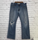 Levi’s 527 Jeans Low Bootcut Denim Jeans Men’s Size 34X34 Blue Distressed 2007