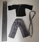 1/12 Scale Clothes Japanese Samurai Set Tops+pants+belt Model for 6