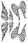 Tribal Wings  temporary tattoo. Peel and stick Laser printed