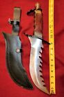 Chipaway large fantasy warrior display only knife, leather sheath 9