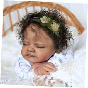 Realistic Reborn Baby Dolls Black - 20-Inch African American Sleeping Newborn