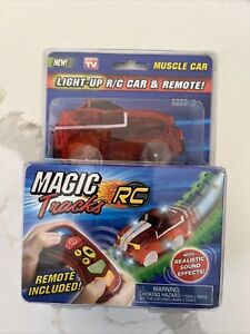 Magic Tracks RC Muscle Car w/ Remote Control Lights Up Sound Effects SEALED!!!