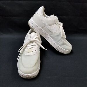 Nike Air Force 1 Crater All White Sneakers Shoes CT1986-100 Women's Sz 8.5