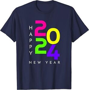 Colorful Happy New Year 2024 Family Matching Unisex T-Shirt