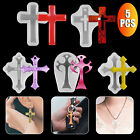 5Pcs Cross Silicone Resin Mold Jewelry Epoxy Making Casting Mould Craft DIY Tool
